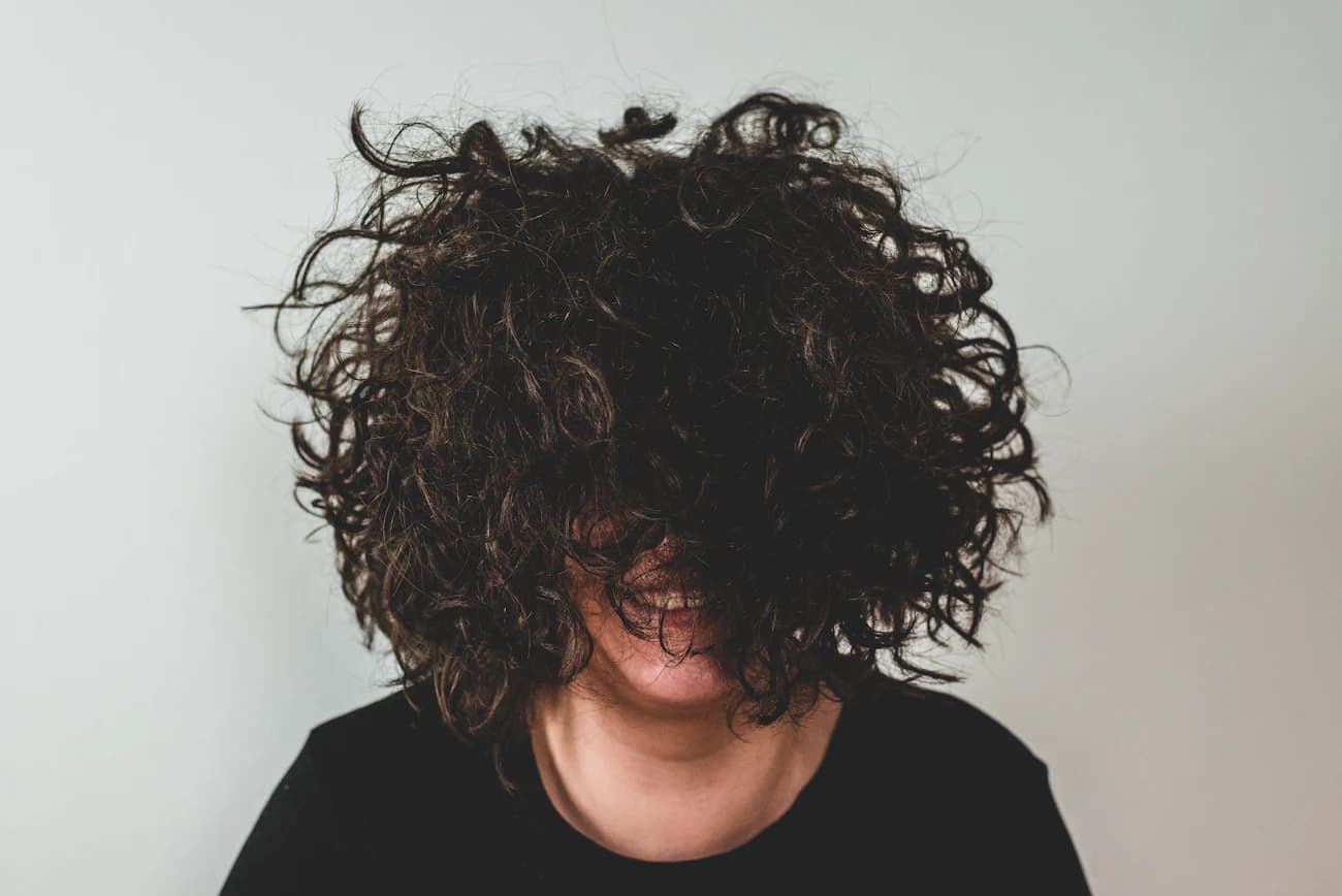 Natural curl pattern shaped and defined